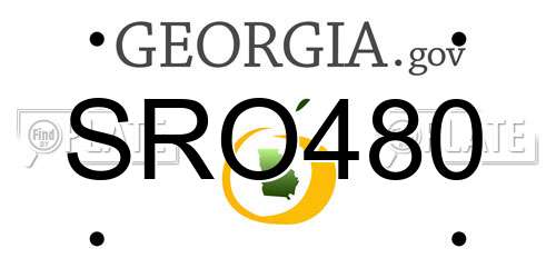 SRO480 Georgia License Plate