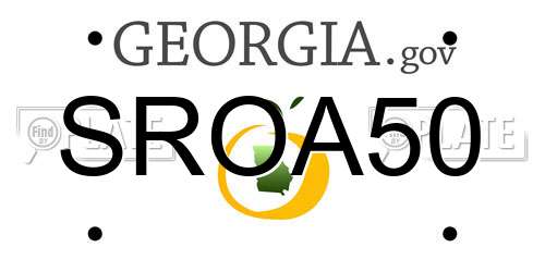 SROA50 Georgia License Plate