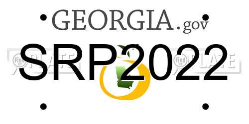 SRP2022 Georgia License Plate