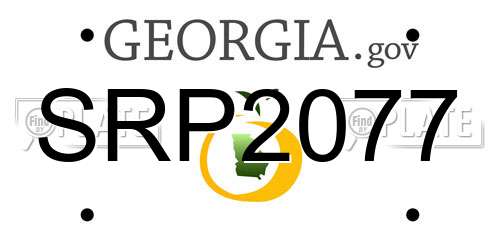 SRP2077 Georgia License Plate
