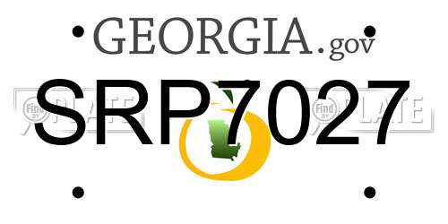 SRP7027 Georgia License Plate