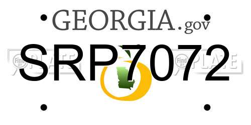 SRP7072 Georgia License Plate