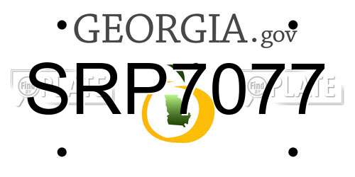 SRP7077 Georgia License Plate