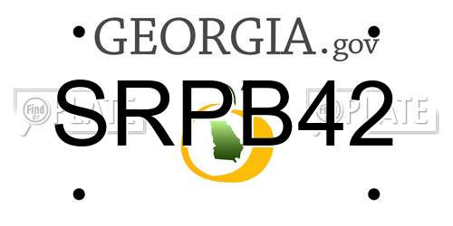 SRPB42 Georgia License Plate