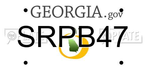 SRPB47 Georgia License Plate