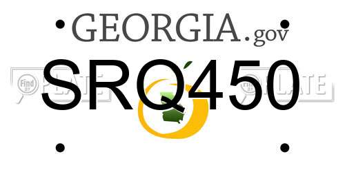 SRQ450 Georgia License Plate