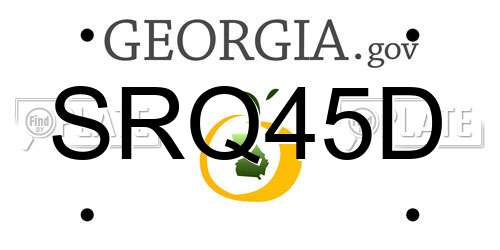 SRQ45D Georgia License Plate