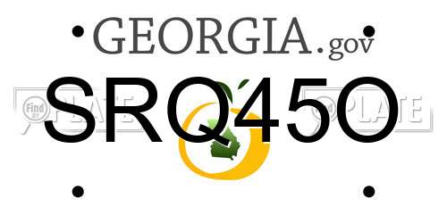 SRQ45O Georgia License Plate