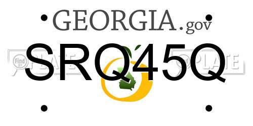 SRQ45Q Georgia License Plate