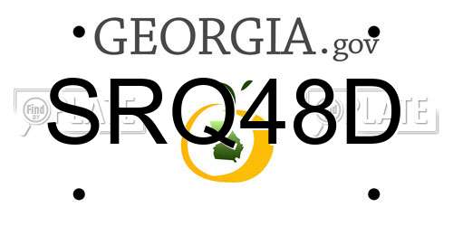 SRQ48D Georgia License Plate