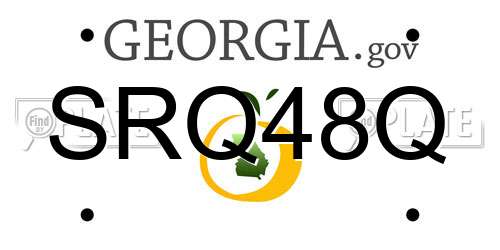 SRQ48Q Georgia License Plate