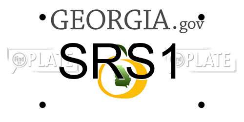 SRS1 Georgia License Plate
