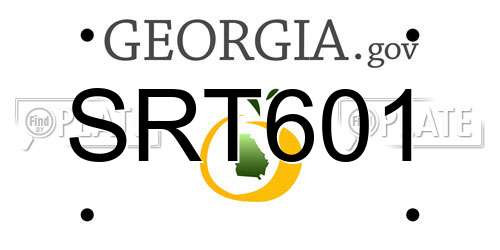 SRT601 Georgia License Plate