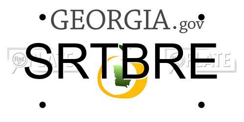 SRTBRE Georgia License Plate