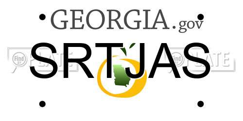 SRTJAS Georgia License Plate