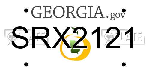 SRX2121 Georgia License Plate