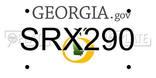 SRX290 Georgia License Plate