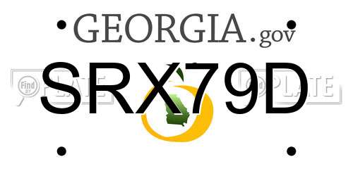 SRX79D Georgia License Plate