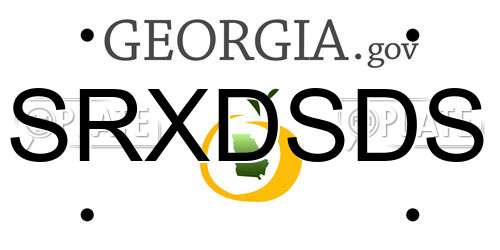 SRXDSDS Georgia License Plate