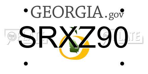 SRXZ90 Georgia License Plate