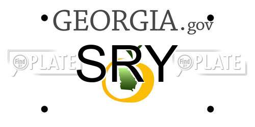 SRY Georgia License Plate