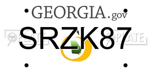 SRZK87 Georgia License Plate
