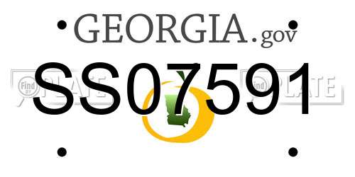 SS07591 Georgia License Plate