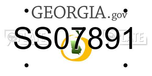 SS07891 Georgia License Plate