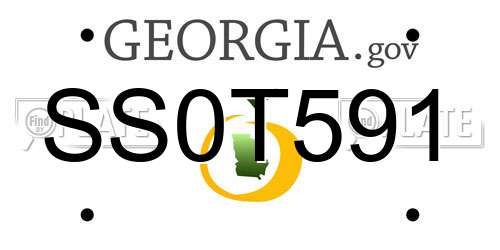 SS0T591 Georgia License Plate