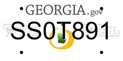 SS0T891 Georgia License Plate