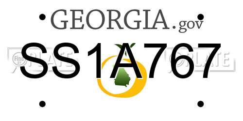 SS1A767 Georgia License Plate