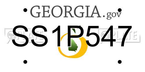 SS1P547 Georgia License Plate