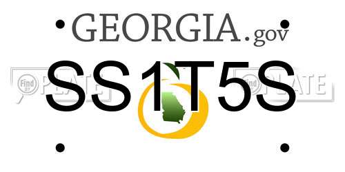 SS1T5S Georgia License Plate