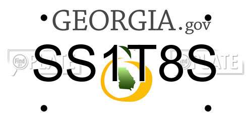 SS1T8S Georgia License Plate