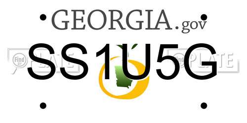 SS1U5G Georgia License Plate