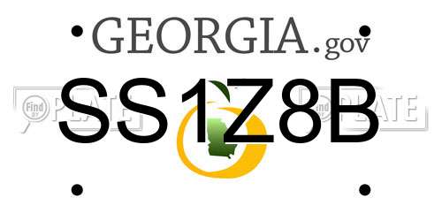 SS1Z8B Georgia License Plate