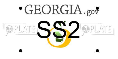 SS2 Georgia License Plate