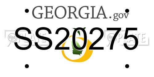 SS20275 Georgia License Plate