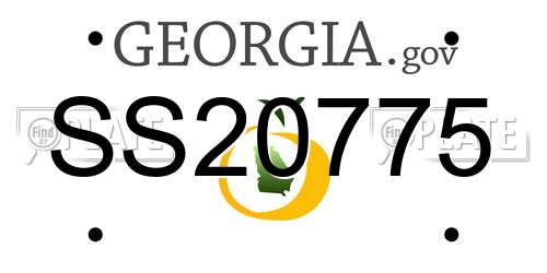 SS20775 Georgia License Plate