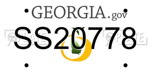 SS20778 Georgia License Plate
