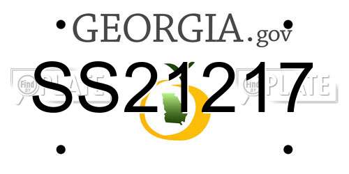 SS21217 Georgia License Plate