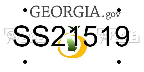 SS21519 Georgia License Plate