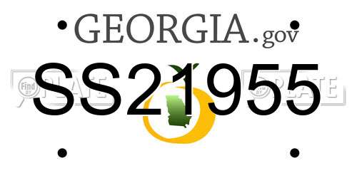 SS21955 Georgia License Plate