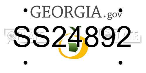 SS24892 Georgia License Plate