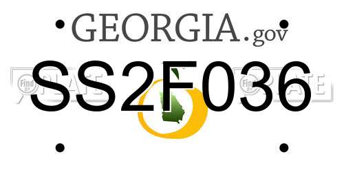 SS2F036 Georgia License Plate