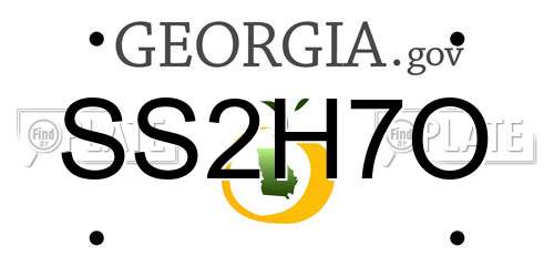 SS2H7O Georgia License Plate