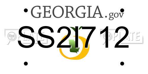 SS2I712 Georgia License Plate