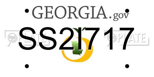 SS2I717 Georgia License Plate