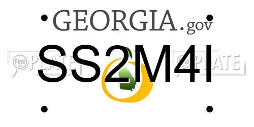 SS2M4I Georgia License Plate