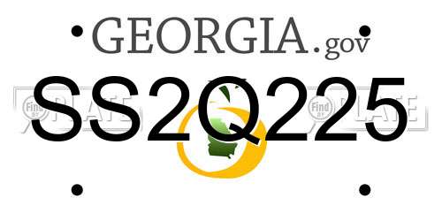 SS2Q225 Georgia License Plate